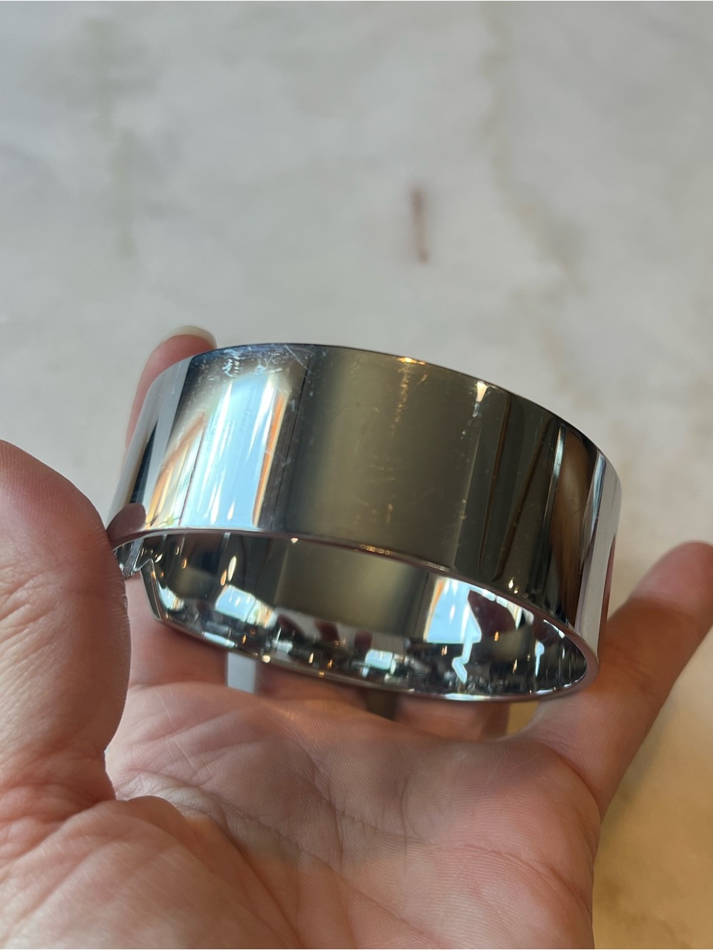 Thierry Mugler Steel Star Cuff Bracelet | Futuristic Statement Bangle - Picture 5 of 6